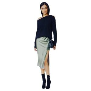 Emerson Thorpe Tori Mid Length Skirt in Smoke Size 4